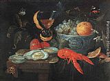 Jan van Kessel Still Life with Fruit and Shellfish painting